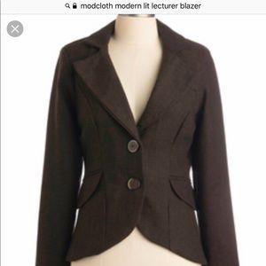 Ashley - Brown blazer with elbow patches - Size L